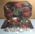 STROUDS GEOMETRIC DESIGN 8Pc PLACEMATS NAPKINS & NAPKIN RINGS 24 Pcs TOTAL NEW
