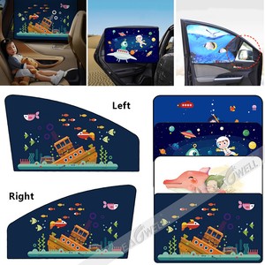 Car Sun Shade Magnetic Curtain Cartoon Children Window Sunshade Cover Universal