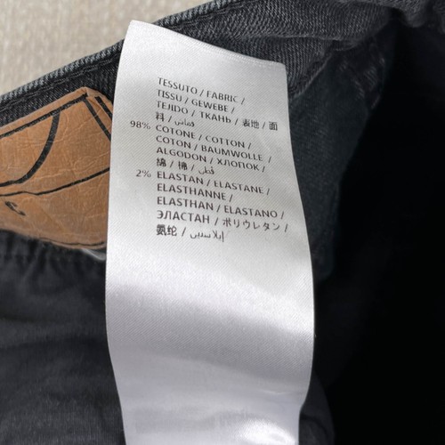 Jeans donna denim nero Y2K Alexander McQueen MCQ 28 Made in Italy stringati laterali - Foto 17 di 21