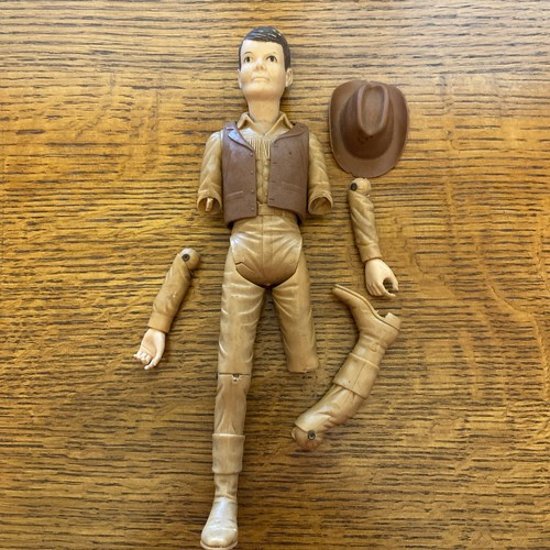 VTG Marx JAMIE WEST COWBOY ACTION FIGURE Damage From Wagon Accident Johnny West