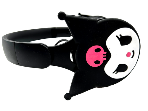 Kuromi Black Wireless Cute Cat Ears Headset Anime Cartoon Sanrio Hello Kitty - Picture 2 of 9