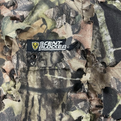 Chaqueta Bloqueadora de Olores Para Hombre Grande Camuflada 3D Hoja Real Roble Musgo Caza - Imagen 12 de 15