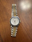 Seiko Flightmaster Quartz Chronograph 40mm Vintage Steel Men's Watch 7T34-6A09