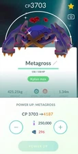 Pokemon Level 50 Shiny Dynamax Metagross Max Moves Unlocked Go