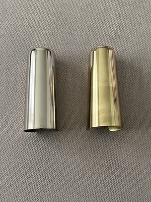 Two Metal Bass Clarinet Mouthpiece Caps