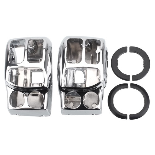A Pair Chrome Switches Housing Cover For Harley Touring Street Glide 2014-2023 - Picture 11 of 24