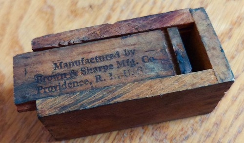 Vtg 2 3/4"  Brown & Sharpe sliding top wood box, Keyseat Cutter (BOX ONLY!) - Picture 2 of 4
