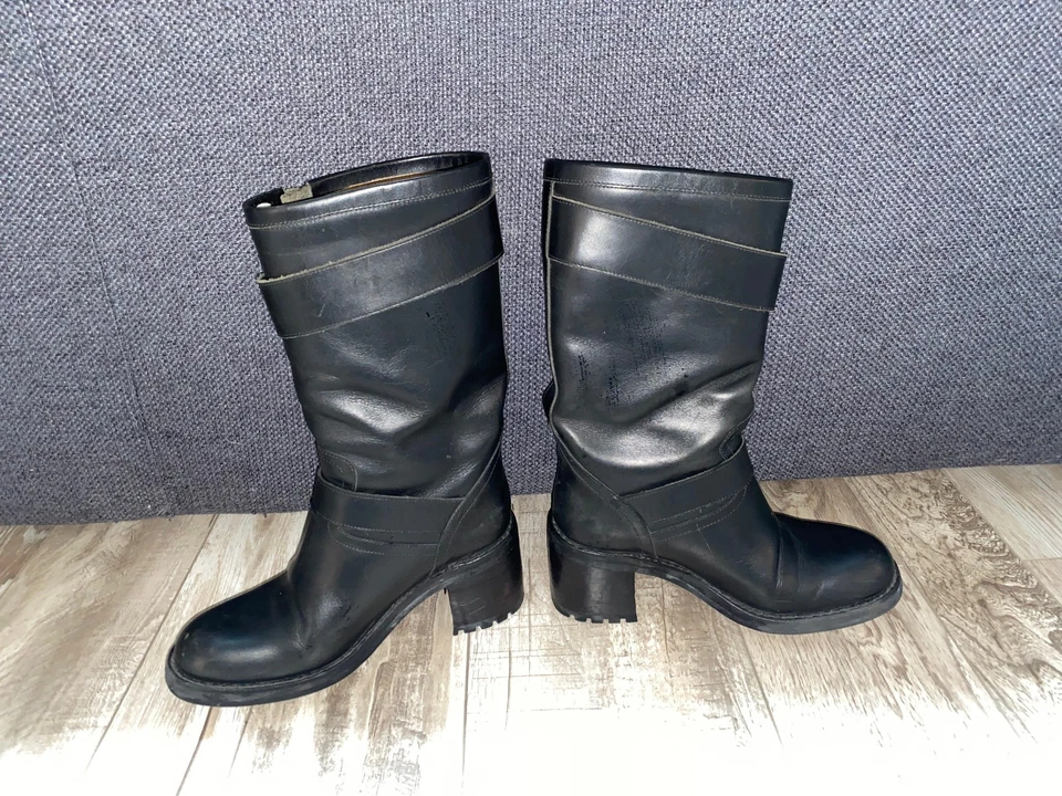 jolies bottines boots biker cuir FREE LANCE geronimo pointure 37 excellent état - Photo 2/4
