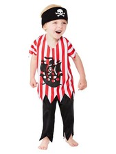 Smiffys Toddler Jolly Pirate Costume, Multi-Coloured Size T2