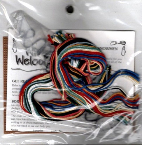 DIMENSIONS WELCOME DRAHTFREUNDLICHE SCHNEEMÄNNER KREUZSTICH-SET DEBBIE MUMM - Bild 2 von 2