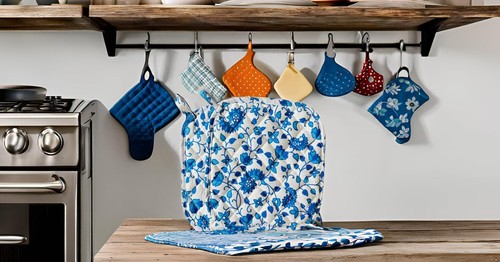 Cotton Pot Holder for Kitchen Heat Resistant Oven Mitts Potholder Hot Pads Co... - Bild 2 von 8