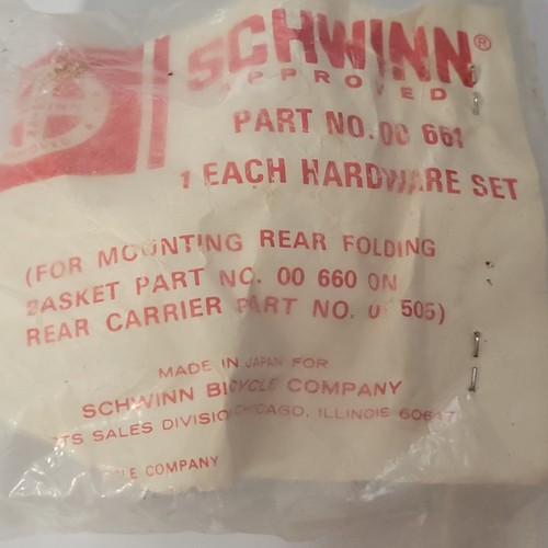 old NOS Schwinn Aproved 00661 bike hardware rear rack carrier kit