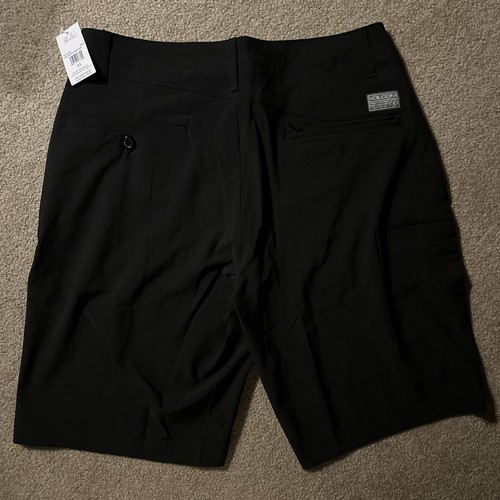 NWT Volcom Men 5 Pocket Shorts Black Kerosene Hybrid Surf Turf 4 Way Stretch 32 - Picture 4 of 15