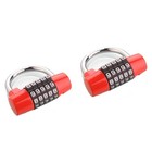  2 Count Luggage Combination Lock Suitcase Locking Keyless Padlock Password