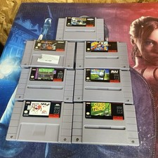 NBA HangTime NCAA Basketball NHL 96 Hole In One Golf Sports Lot Of 7 SNES Games