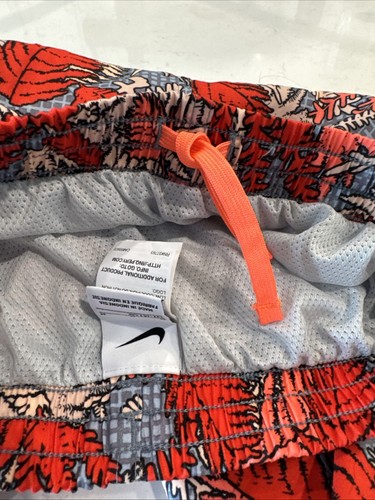 NWT Boys Nike Red Orange and Blue Leave Swim Trunks Size Medium $40 - Picture 3 of 8