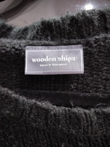 Wooden Ships Paola Buendia Knit Sweater Skeleton Skull Black Camo Womens M/L - Bild 2 von 4