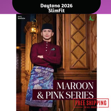 Elrah Exclusive 2026 SlimFit Baju Melayu Traditional Malay Attire Free Sampin