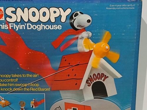 Neu versiegelt alt Vintage 1973 Mattel Snoopy & His Flyin’ Doghouse Snoopy roter Baron - Bild 5 von 24