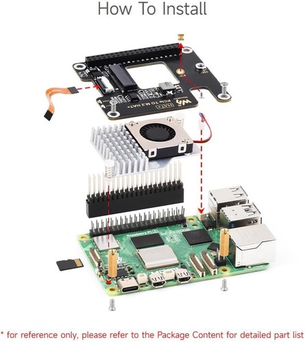 PCIe To M.2 Adapter for Raspberry Pi 5, Supports NVMe Protocol M.2 - Picture 9 of 10