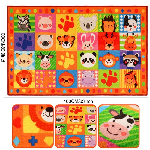 Classroom Carpet Kids Rug,39" X63'' Cute Animal Kids Rugs for Playroom,Non-Sl... - Picture 2 of 7