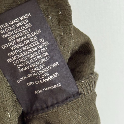 MARCS Olive Textured Zip-Pocket Dress (Size S) - Picture 11 of 11