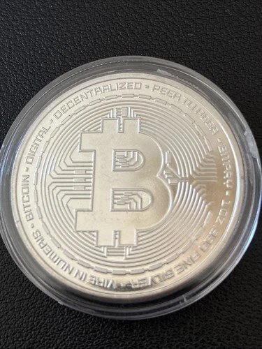 Bitcoin 1 Troy Oz. .999 Fine Silver. Great Collectors Piece.