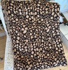 NWT Anthropologie Woven Cotton Leopard Animal Print Reversible Throw Blanket
