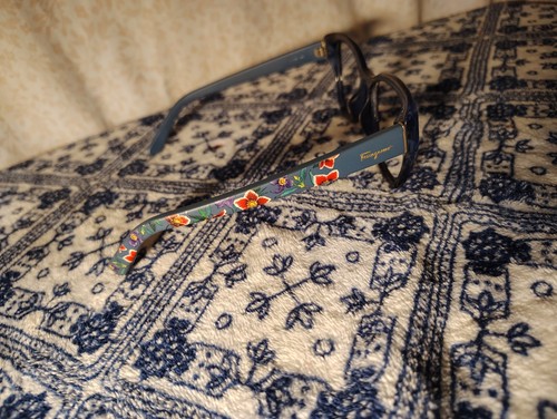 Salvatore Ferragamo Women's Sunglasses Blue Frame Flowers  - Picture 5 of 8