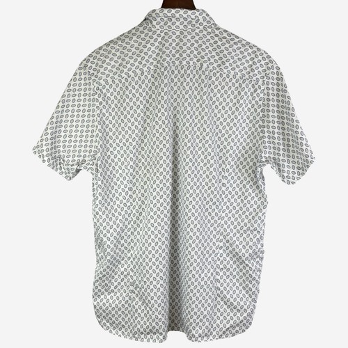 Ted Baker Geo Print Button Down Shirt Mens 6 Short Sleeve 100% Cotton - Picture 6 of 10