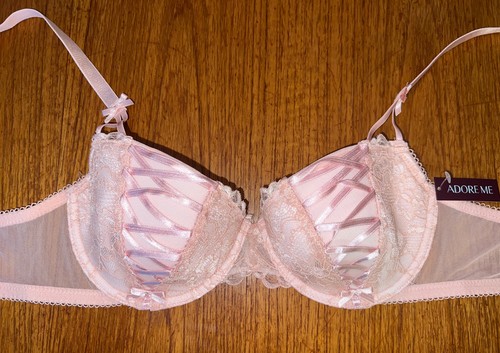 NWT! Adore Me Enny Contour Pink Corset Contour Underwired Balconette Bra, Sz 36C - Picture 10 of 23