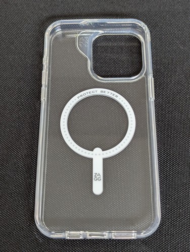 R4-O Zagg Crystal Palace Protect Case for MagSafe for iPhone 15 Pro Max - Clear - Photo 2 sur 2