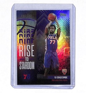 2025-26 Topps VJ Edgecombe Rise To Stardom 189/250 Purple Rookie Card 76ers