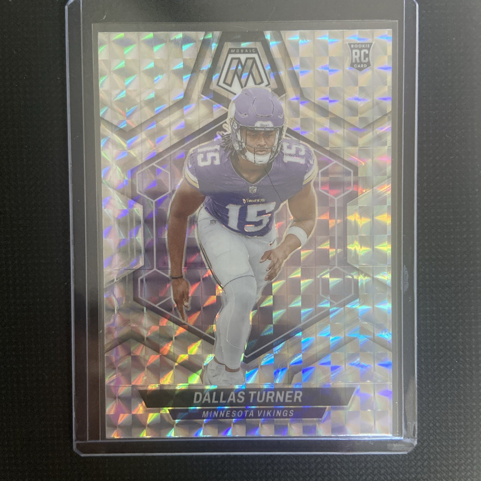 2024 Panini Mosaic Rookies Dallas Turner #317 Mosaic Prizm RC Minnesota Vikings