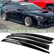 For 2015-2021 Subaru WRX STI 4pcs Mugen Window Sun Rain Visors Wind Defectors