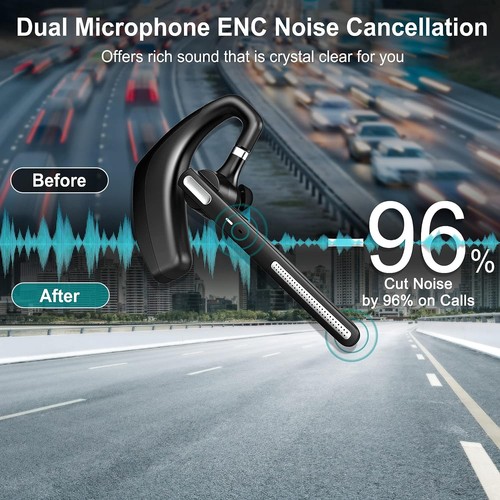 Bluetooth Headset V5.1,Wireless Bluetooth Earpiece with CVC8.0 Dual Mic Noise... - Picture 2 of 8