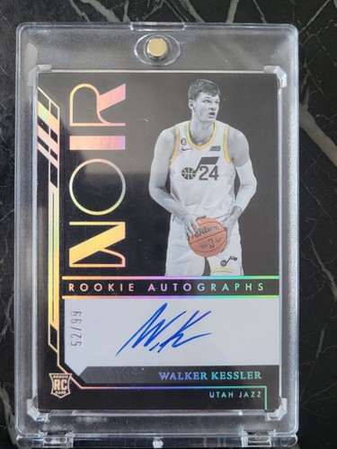 Walker Kessler Panini Noir Auto Rookie And Numbered 52/99 Utah Jazz - Picture 5 of 6