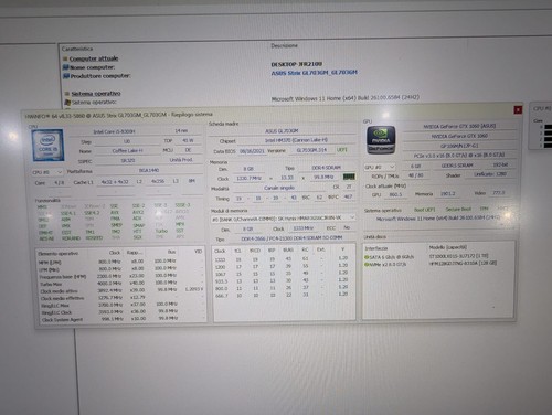 Asus Rog Strix GL703GM-E5189T Notebook con Monitor 17,3" LED 144Hz - Foto 2 di 9