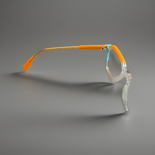 HEPIDEM Eyeglasses 9249 Orange Acetate Frame Colorful Optical Glasses - Picture 5 of 8