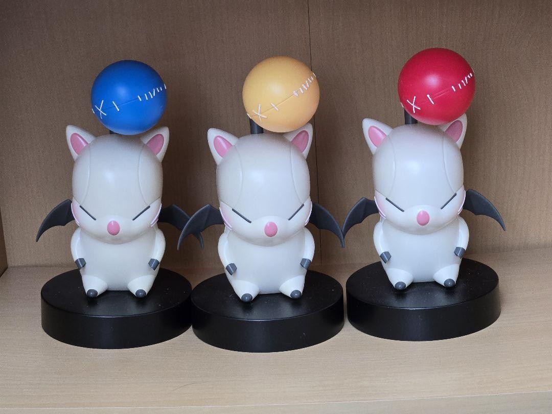 Set of 2 FINAL FANTASY FF14 Moogle Figure Room Lamp Light