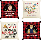 Home Alone Merch Decor, Home Alone Christmas Pillow Covers, 4 Pack 18X18 Funny C