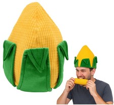 Adult Corn Cob Hat Funny Food Truck Halloween Harvest Farmer Costume Accessory
