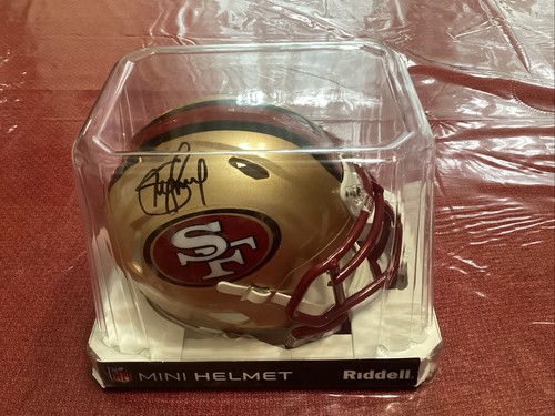 Minicasco Steve Young & Jerry Rice AUTÓGRAFO 49ers con *Certificado de autenticidad del jugador Holo” - Imagen 2 de 8