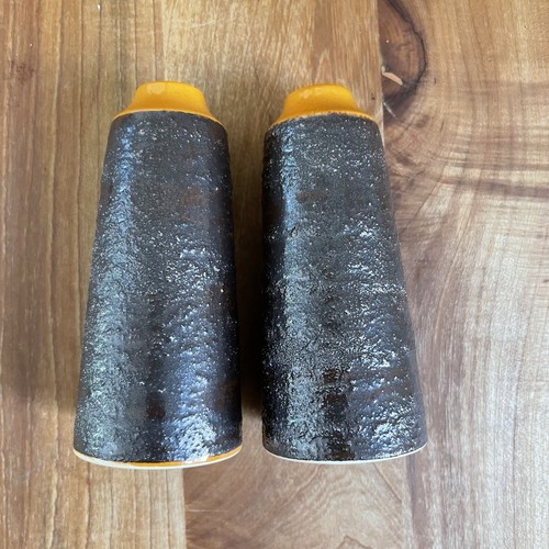 Vintage 11 Piece HANSTON Pottery Kitchen Set Spice Jars Salt Pepper Creamer Oil - Picture 11 of 13