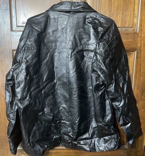 CASUAL OUTFITTERS HAND SEWN PEBBLE GRAIN GENUINE LEATHER JACKET 2XL - Picture 2 of 9
