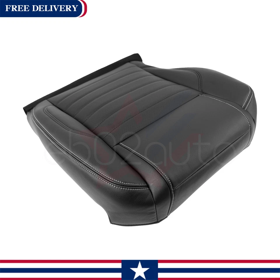 For 2010 - 2014 Ford Mustang GT Driver Passenger Bottom & Top Leather Seat Cover - Image 3 of 4