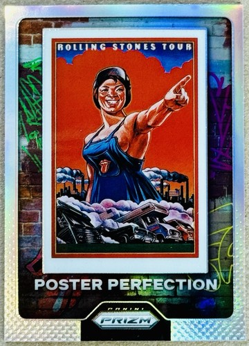 2025 Panini Prizm Rolling Stones Poster Perfection Silver Holo Refractor #14 NM+