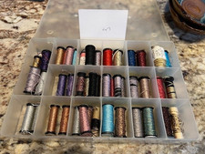 Metallic Thread, Kreinik, Lot of 47 spools, for cross stich, sewing, embroidery