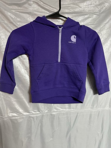 Gr. 3T Carhartt Mädchen Langarm Half-Zip Kapuzenpullover - Bild 3 von 5