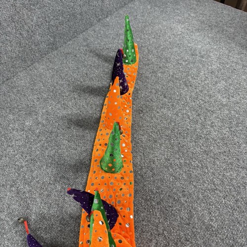 Bayou Gift Jester Hat 58cm Halloween Orange Green Purple Costume Bells - Picture 5 of 7